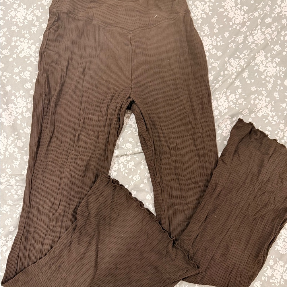 Brown legging yoga Flared Pants
